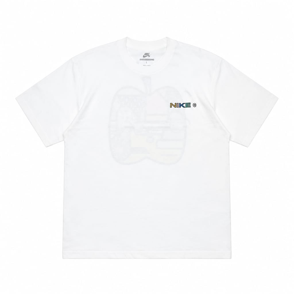 Nike SB Logo Skate T-Shirt Apple Pigeon White