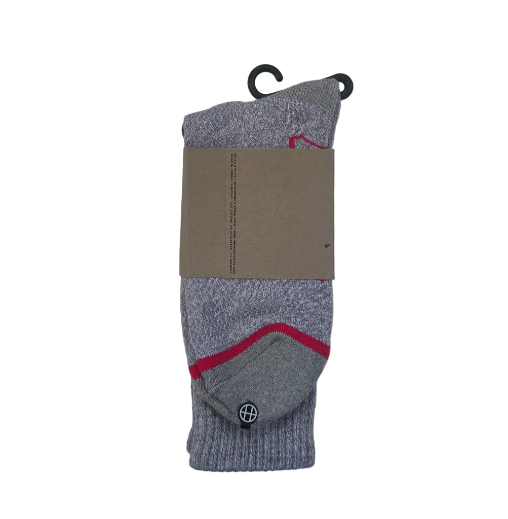 HUF Classic H Crew Socks Grey Heather