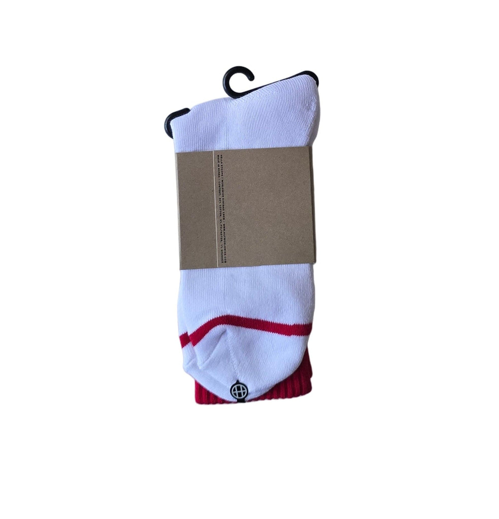Huf Socks Full Flaor Crew Sock White Red