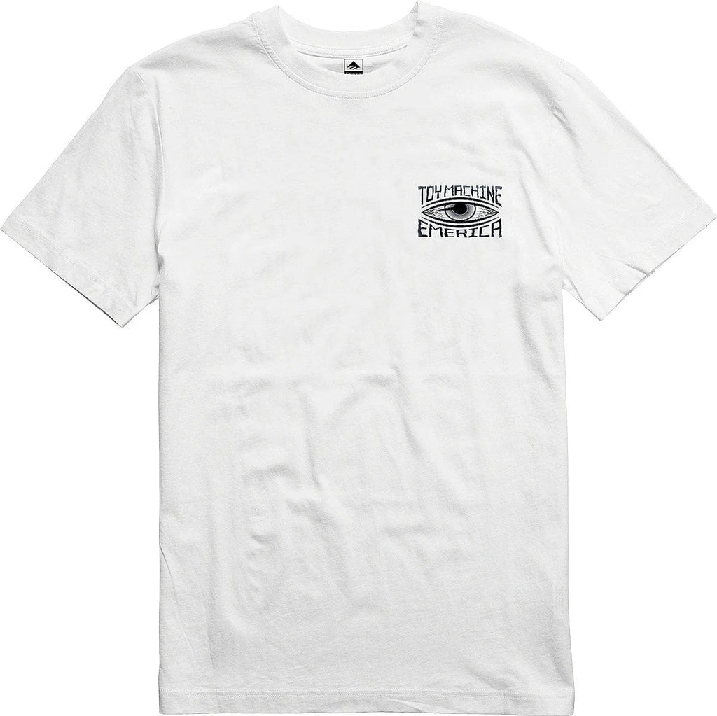 Emerica X Toy Machine Eye Tee White - 50-50 Skate Shop