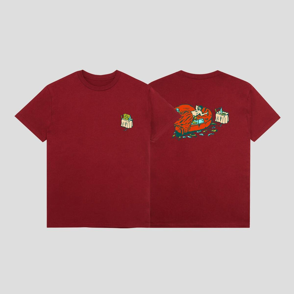 Passport Skate Unlucky In Love Tee Cardinal - 50-50 Skate Shop
