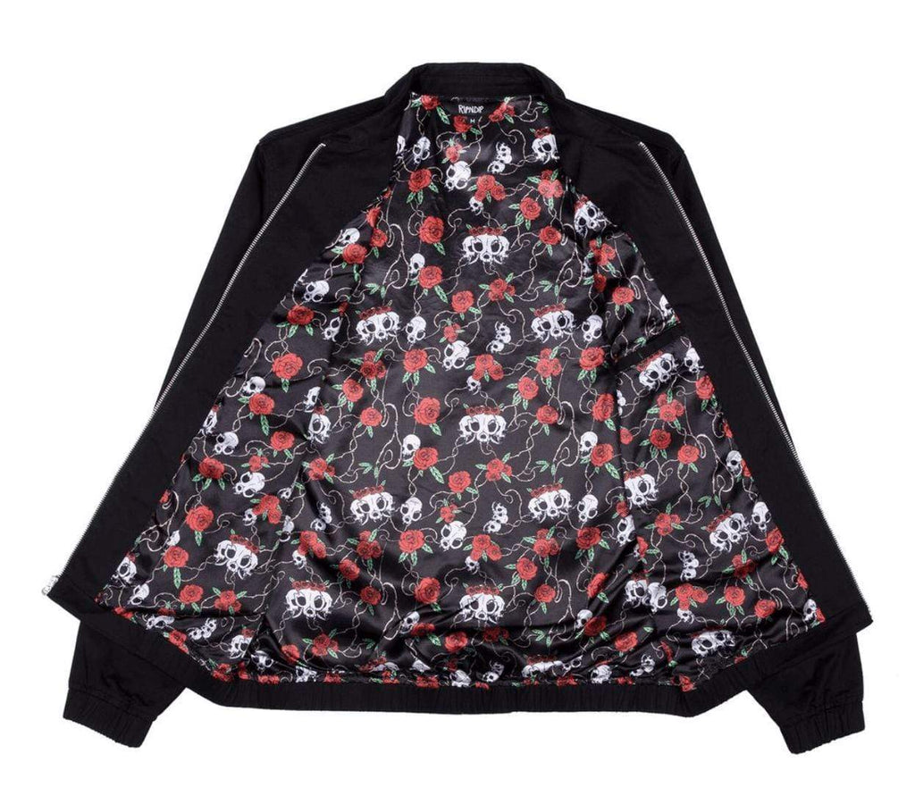 Ripndip Dead Rose Cotton Coach Jacket Black - 50-50 Skate Shop
