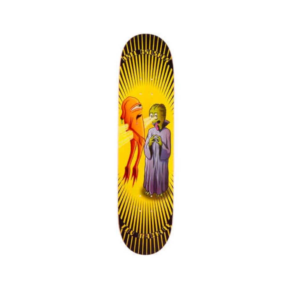 Toy Machine Skateboard Deck X Ray Eyes 8.25" x 31.98" Axel Cruysberghs Yellow 14.25" WB - 50-50 Skate Shop
