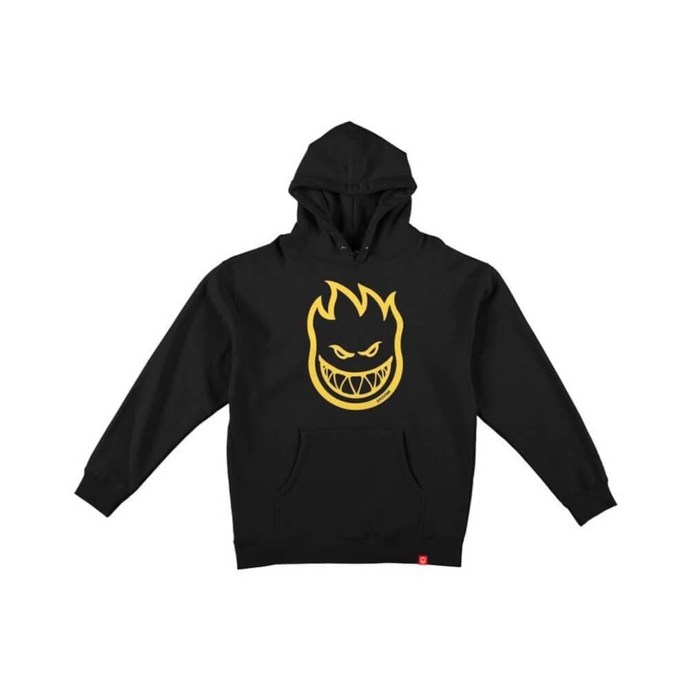 Spitfire Skate Youth Sweater Hoodie Bighead Black Yellow - 50-50 Skate Shop