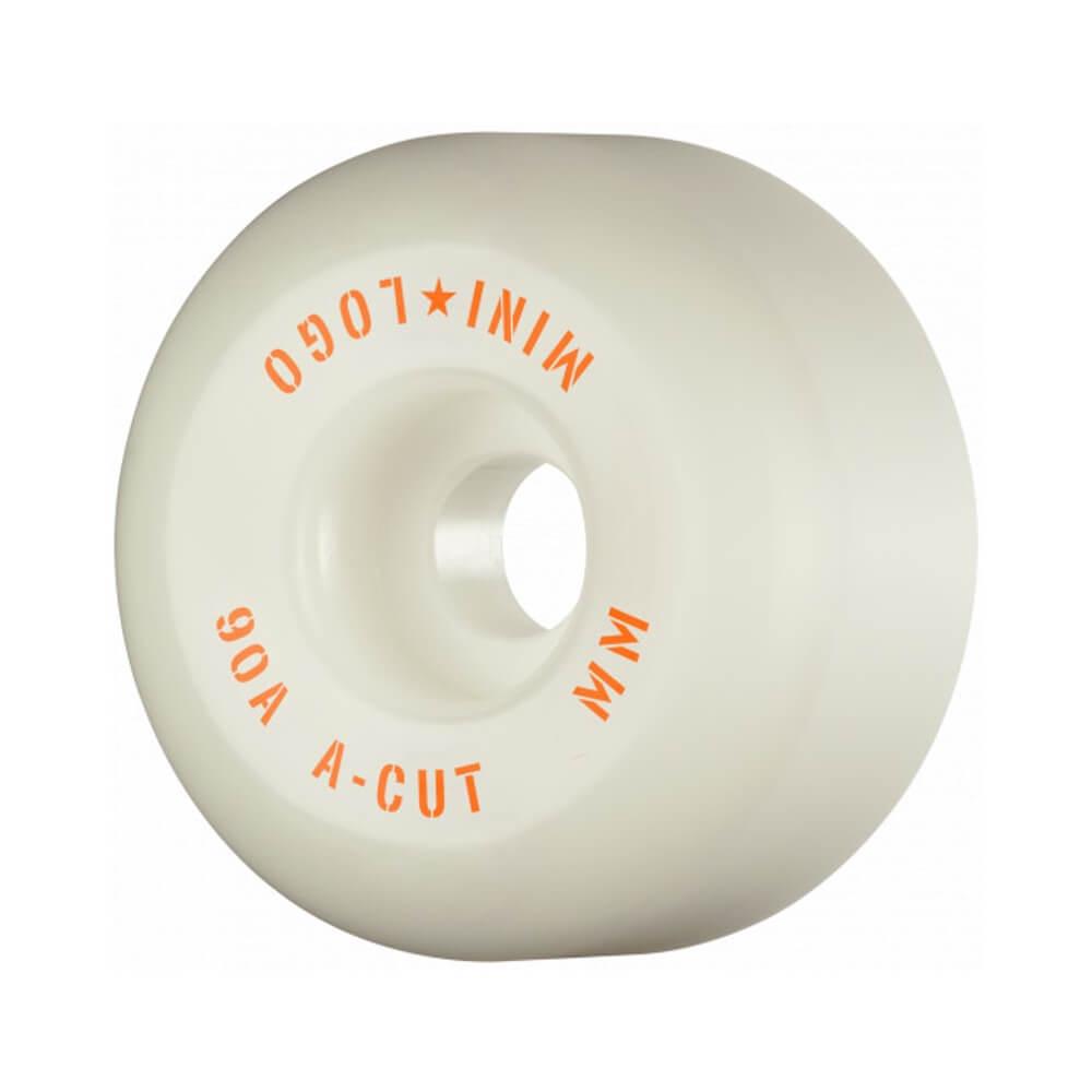 Mini Logo Skateboard Wheels Hybrid A-CUT 2 53mm x 90a White - Set of 4 - 50-50 Skate Shop