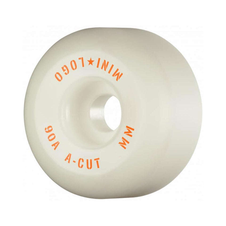 Mini Logo Skateboard Wheels Hybrid A-CUT 2 53mm x 90a White - Set of 4 - 50-50 Skate Shop