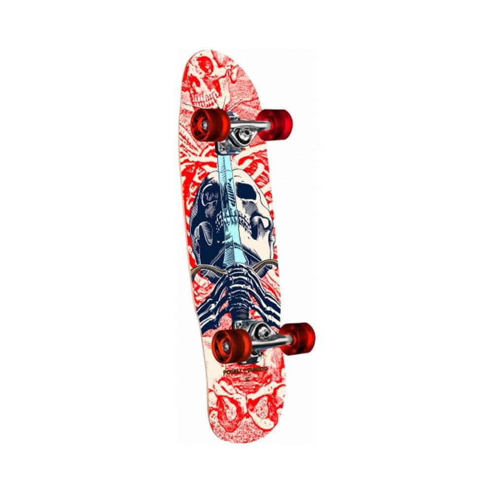 Powell Peralta Skateboard Complete Mini Skull & Sword 8.0" x 30" White - 50-50 Skate Shop