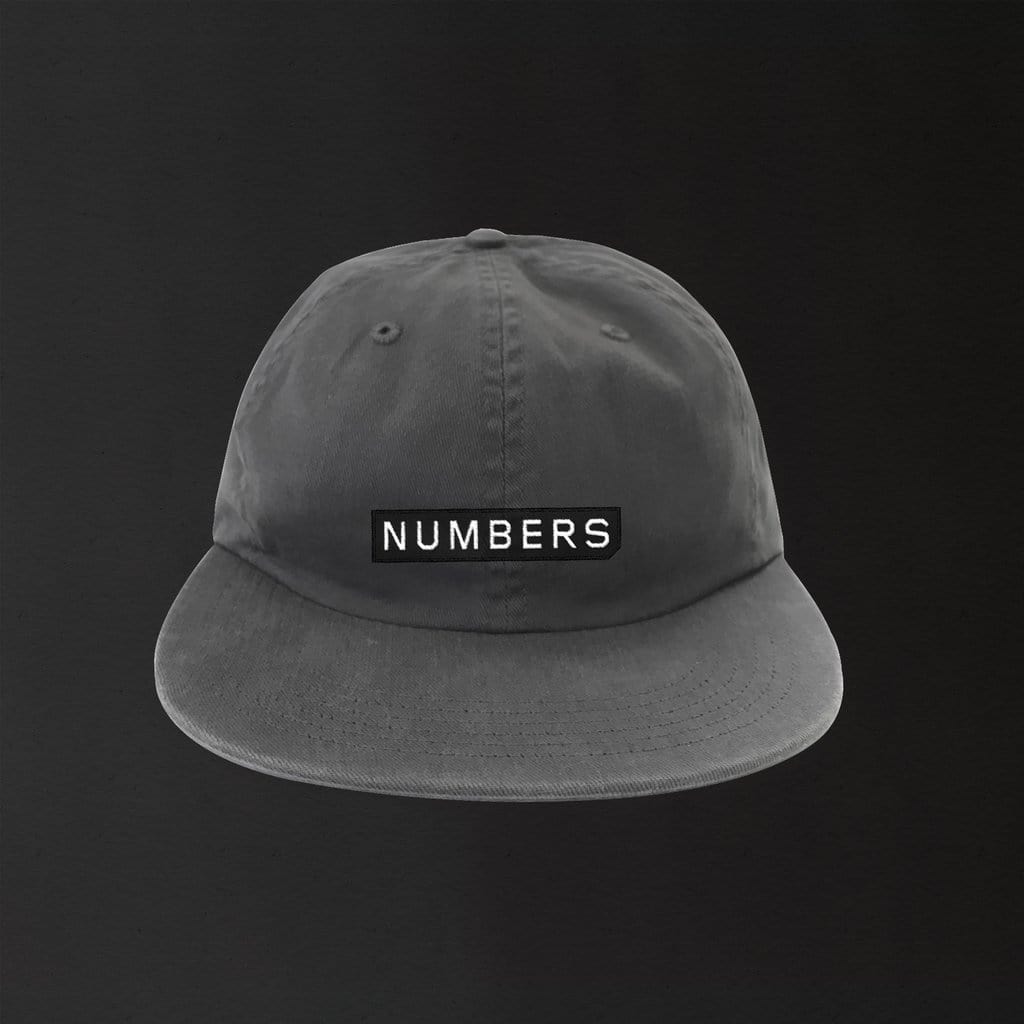 Numbers Edition Logotype Twill 6 Panel Hat Grey - 50-50 Skate Shop