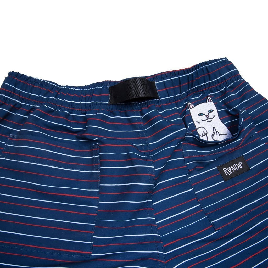 Ripndip Peeking Nermal Nylon Belt Shorts Navy Red - 50-50 Skate Shop