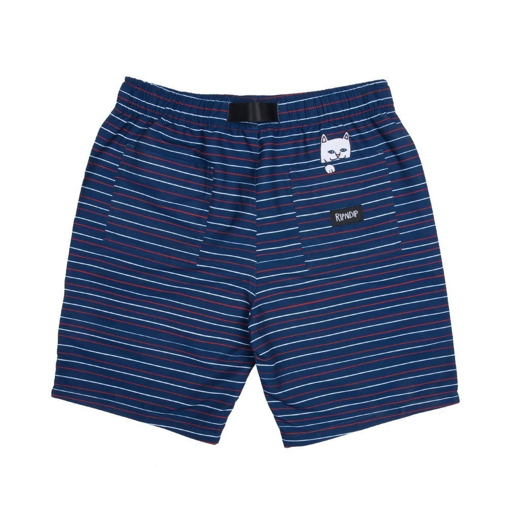 Ripndip Peeking Nermal Nylon Belt Shorts Navy Red - 50-50 Skate Shop