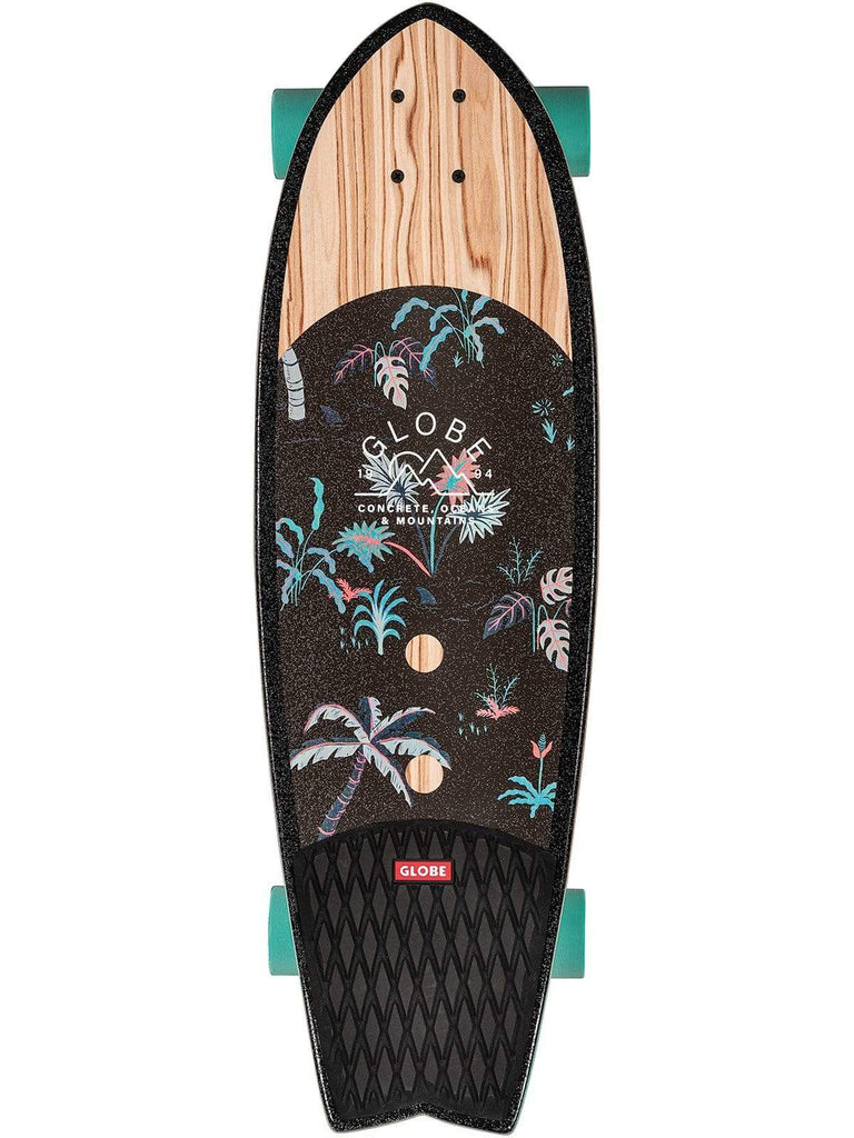 Globe Skateboard Cruiser Complete Sun City 30" Olivewood Neon Jungle - 50-50 Skate Shop