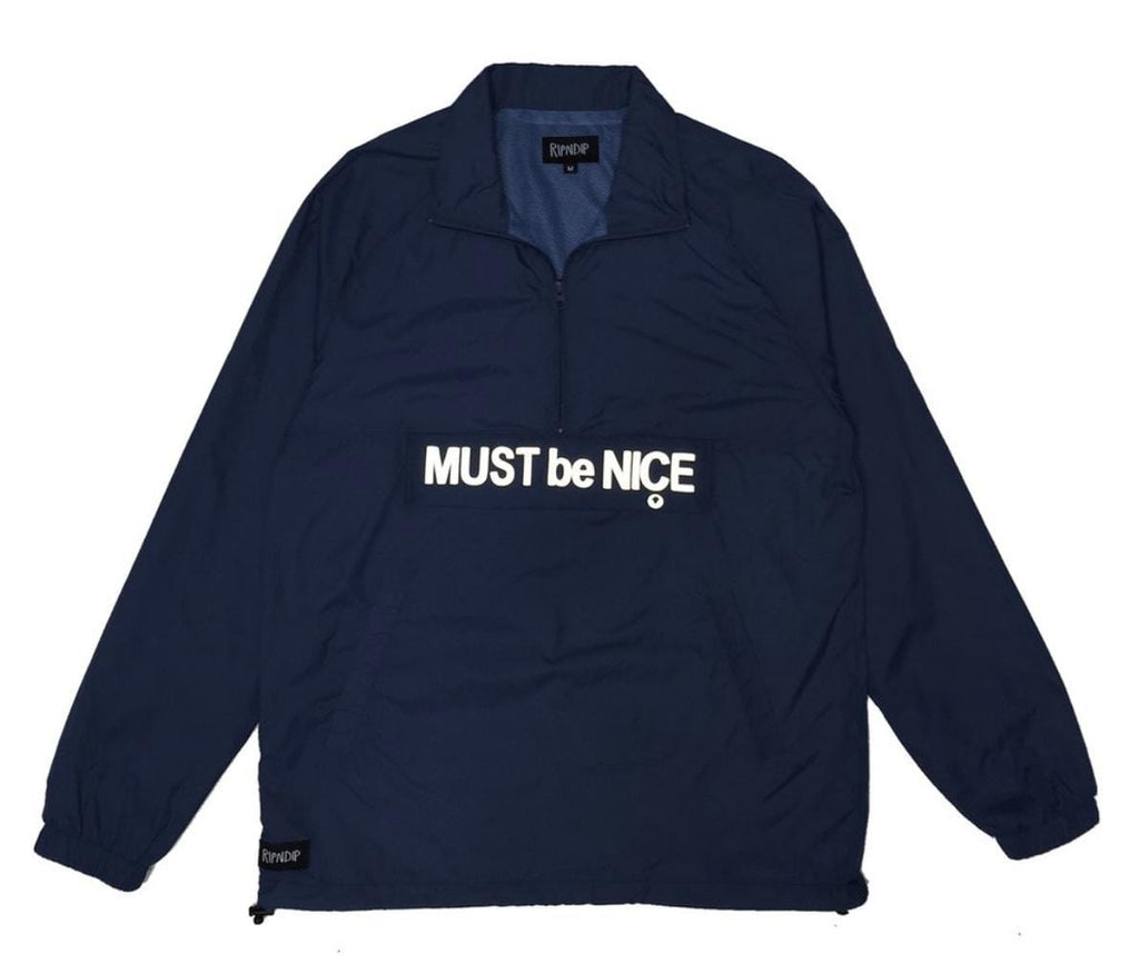 Ripndip Must Be Nice Half Zip Anorak Jacket Blue - 50-50 Skate Shop