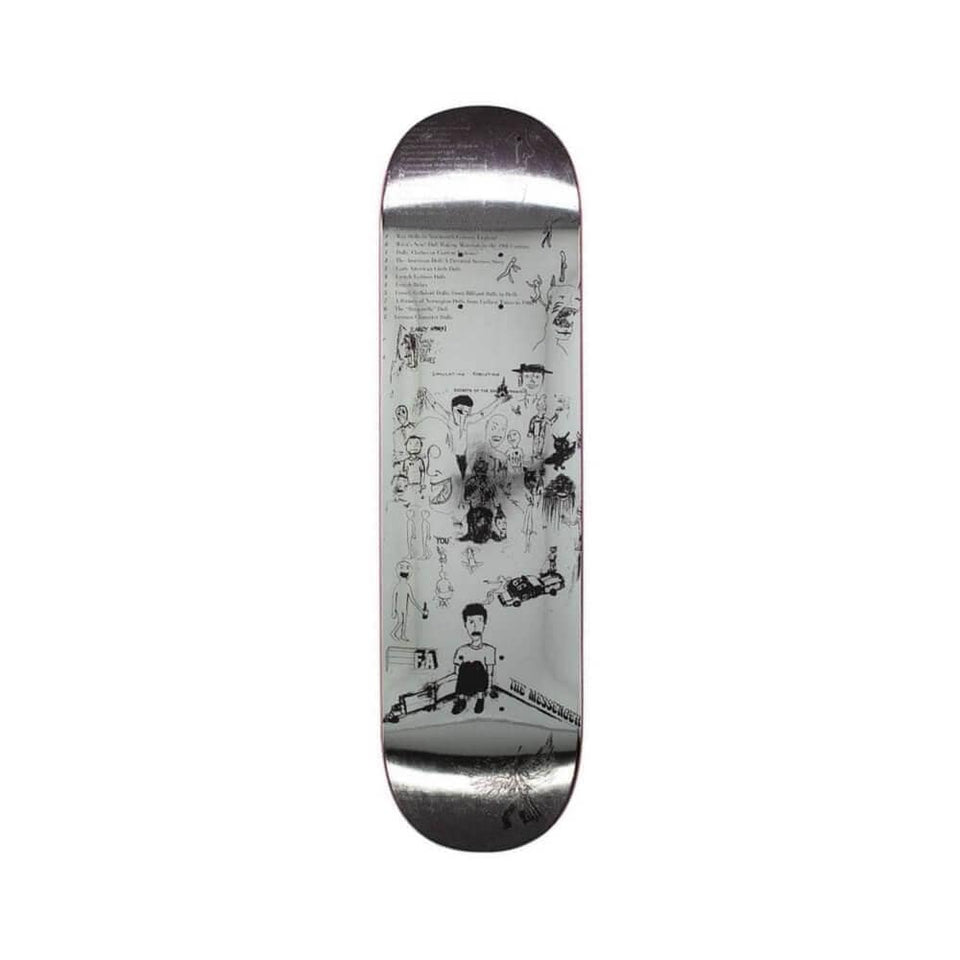 Fucking Awesome Skateboard Deck Drawings 2 8.25" x 31.79" Silver Black 14.12" WB - 50-50 Skate Shop