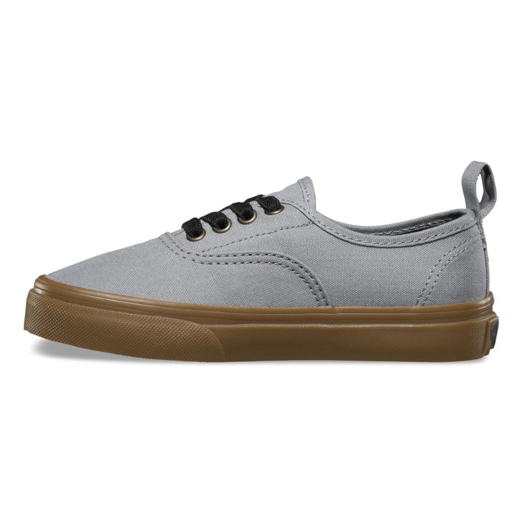 Vans Kids Authentic Elastic Lace (Gum Outsole) Alloy Black - 50-50 Skate Shop