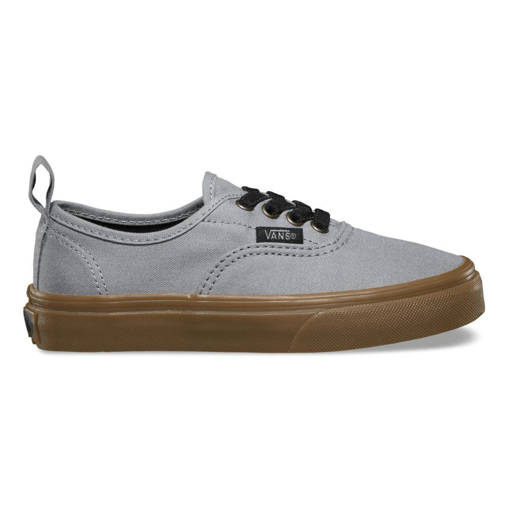 Vans Kids Authentic Elastic Lace (Gum Outsole) Alloy Black - 50-50 Skate Shop