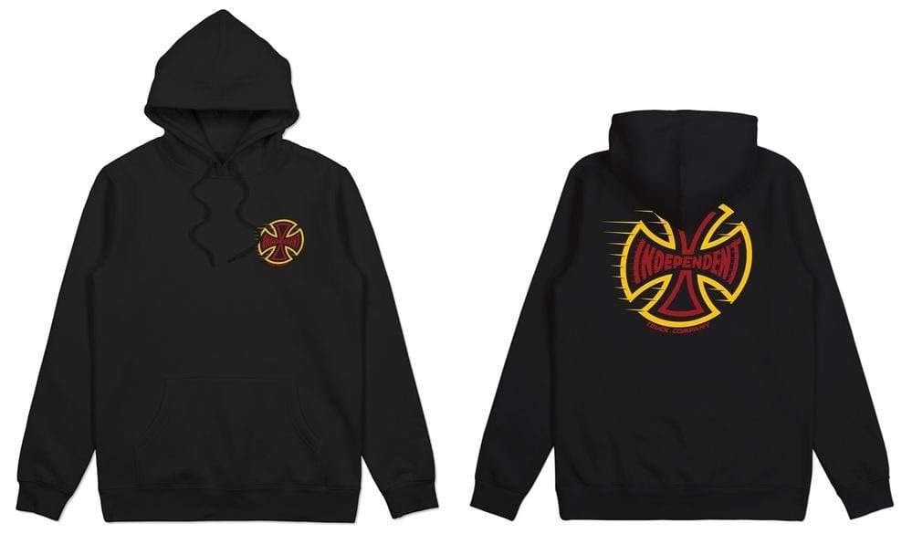 Independent T/C Speed Cross Youth Pop Hoodie Black - 50-50 Skate Shop