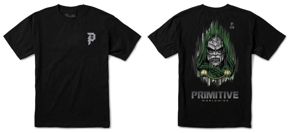 Primitive Skate Tee Marvel Doom Black - 50-50 Skate Shop