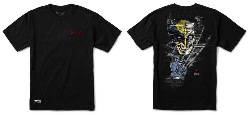 Primitive Skate Tee Marvel Wolverine Black - 50-50 Skate Shop