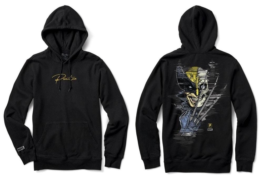 Primitive Skate Sweater Hoodie Marvel Wolverine Black - 50-50 Skate Shop