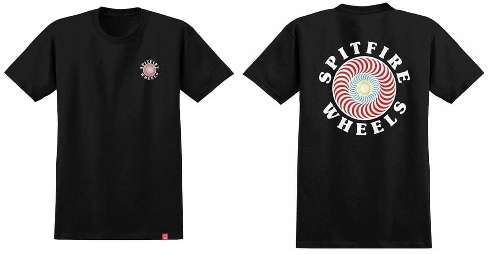 Spitfire Skate Tee OG Classic Fill Black Red White - 50-50 Skate Shop
