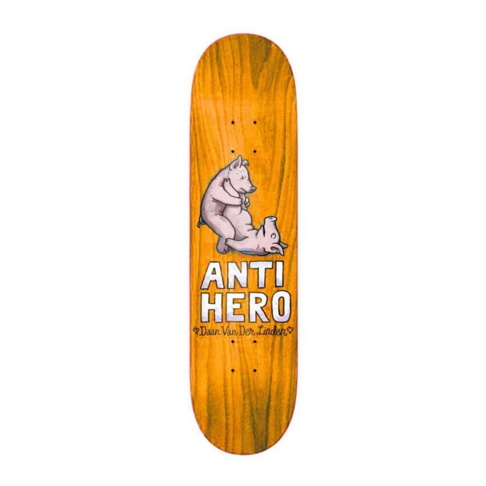 Anti Hero Skateboard Deck Daan Van Der Linden Lovers II 8.06" x 31.8" Orange 14.38" WB - 50-50 Skate Shop