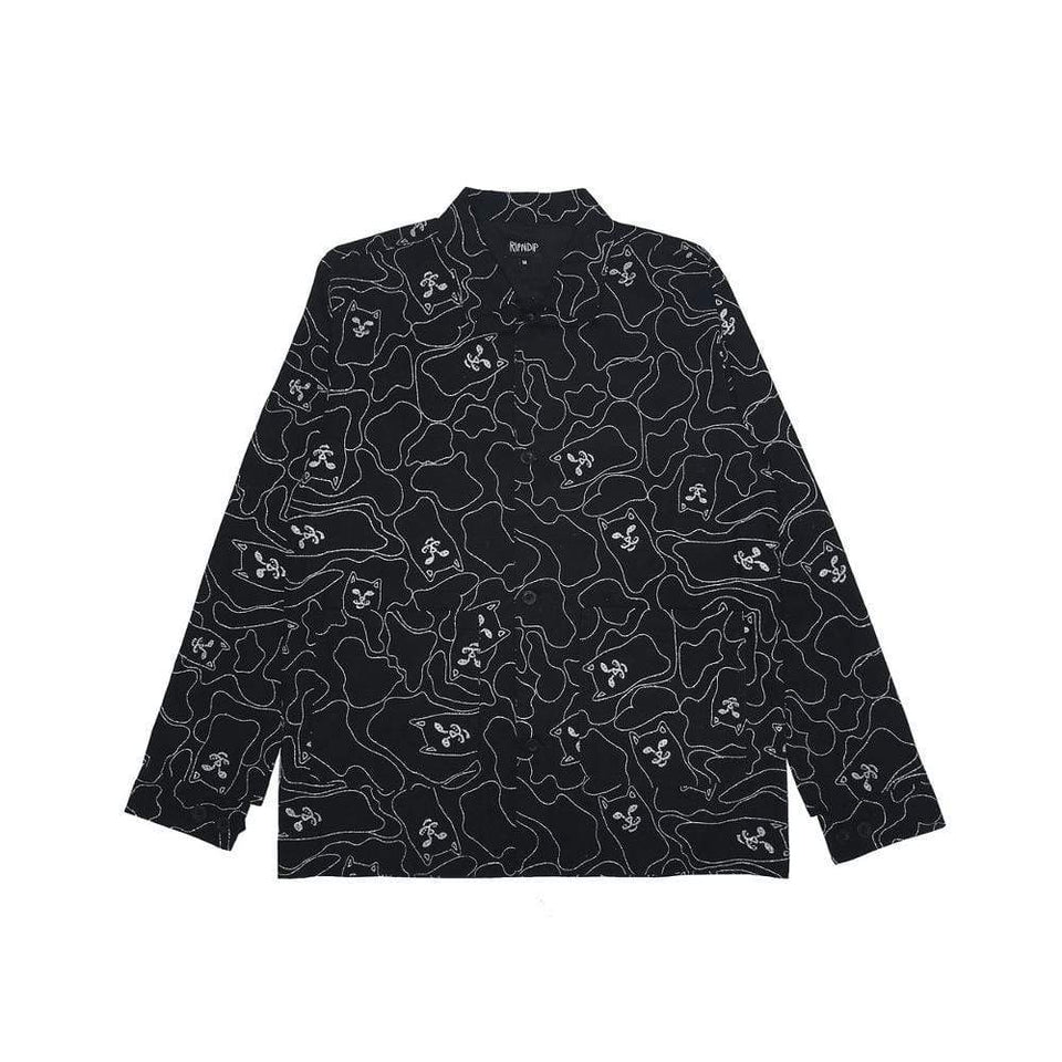 Ripndip Nermal Line Camo Military Jacket 3M Line Camo Black - 50-50 Skate Shop