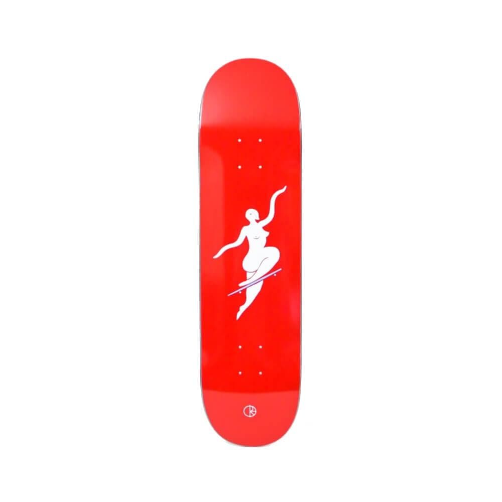Polar Skateboard Deck Team No Comply 8.25" x 31.875" Red 14.125" WB - 50-50 Skate Shop