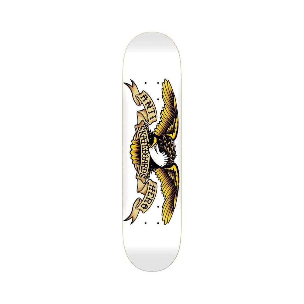 Anti Hero Skateboard Deck Classic Eagle 8.75" x 32.75" White 14.62" WB - 50-50 Skate Shop