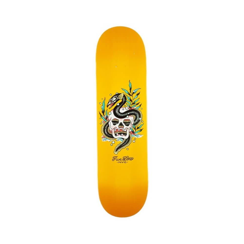 5Boro Skateboard Deck Fish Series Eel 8.5" x 32.375" Orange 14.5" WB - 50-50 Skate Shop