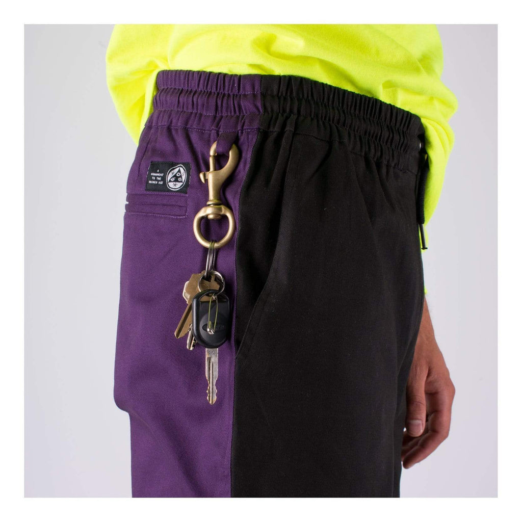 Welcome Dark Wave Split-Color Elastic Pants - 50-50 Skate Shop