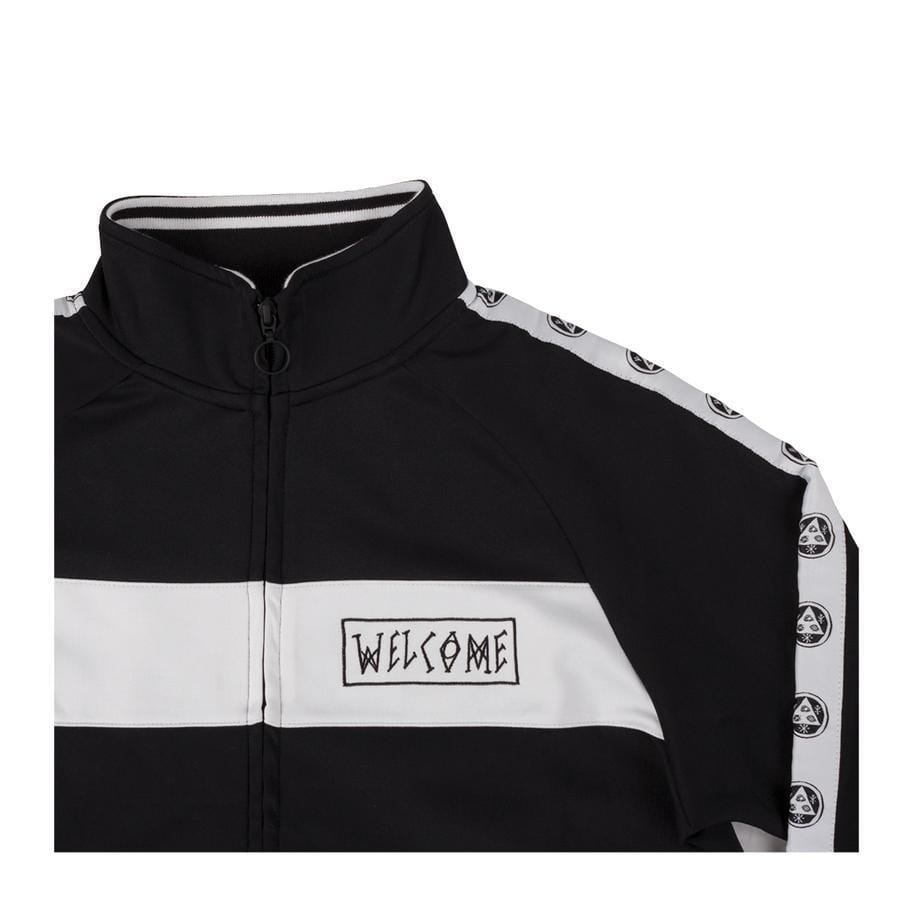 Welcome Talisman Track Jacket Black White - 50-50 Skate Shop