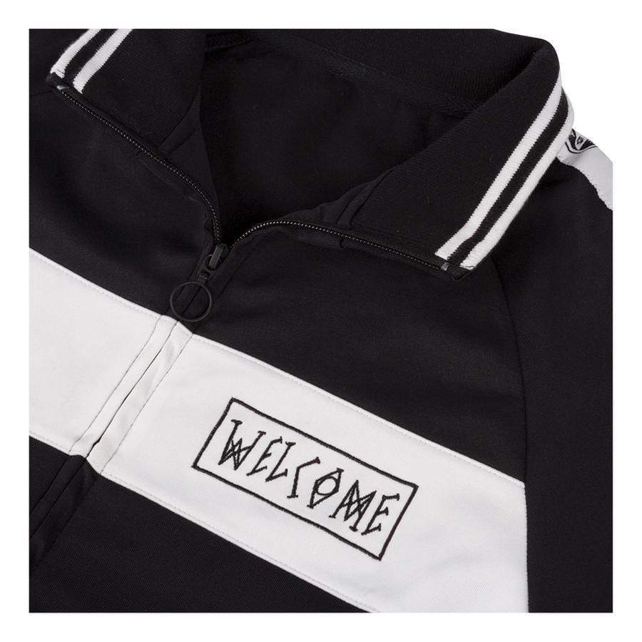 Welcome Talisman Track Jacket Black White - 50-50 Skate Shop