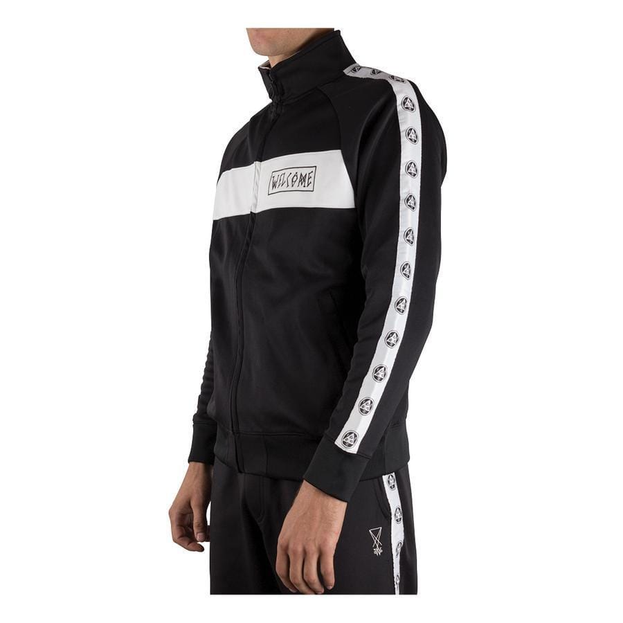 Welcome Talisman Track Jacket Black White - 50-50 Skate Shop