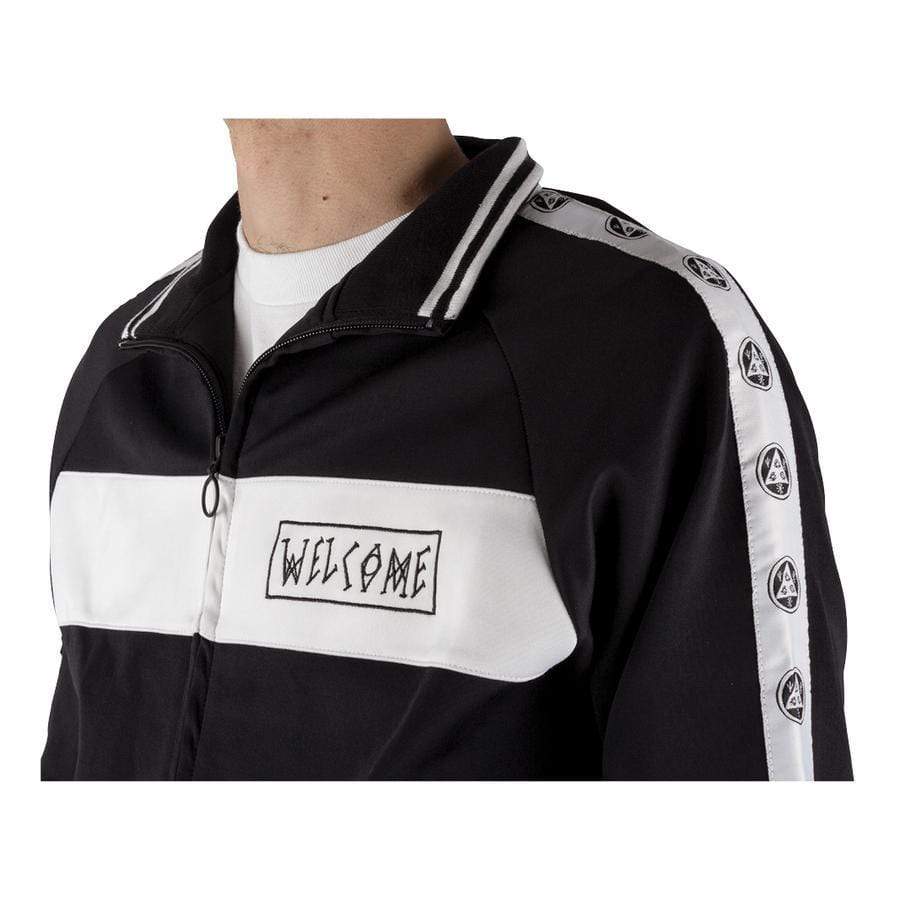 Welcome Talisman Track Jacket Black White - 50-50 Skate Shop