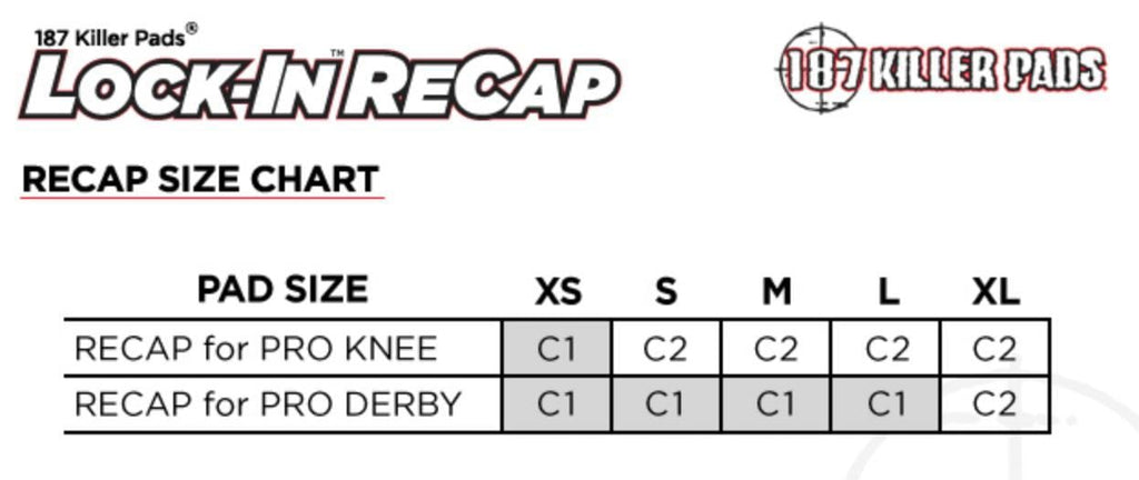 187 Killer Pads ReCap C2 Black - 50-50 Skate Shop