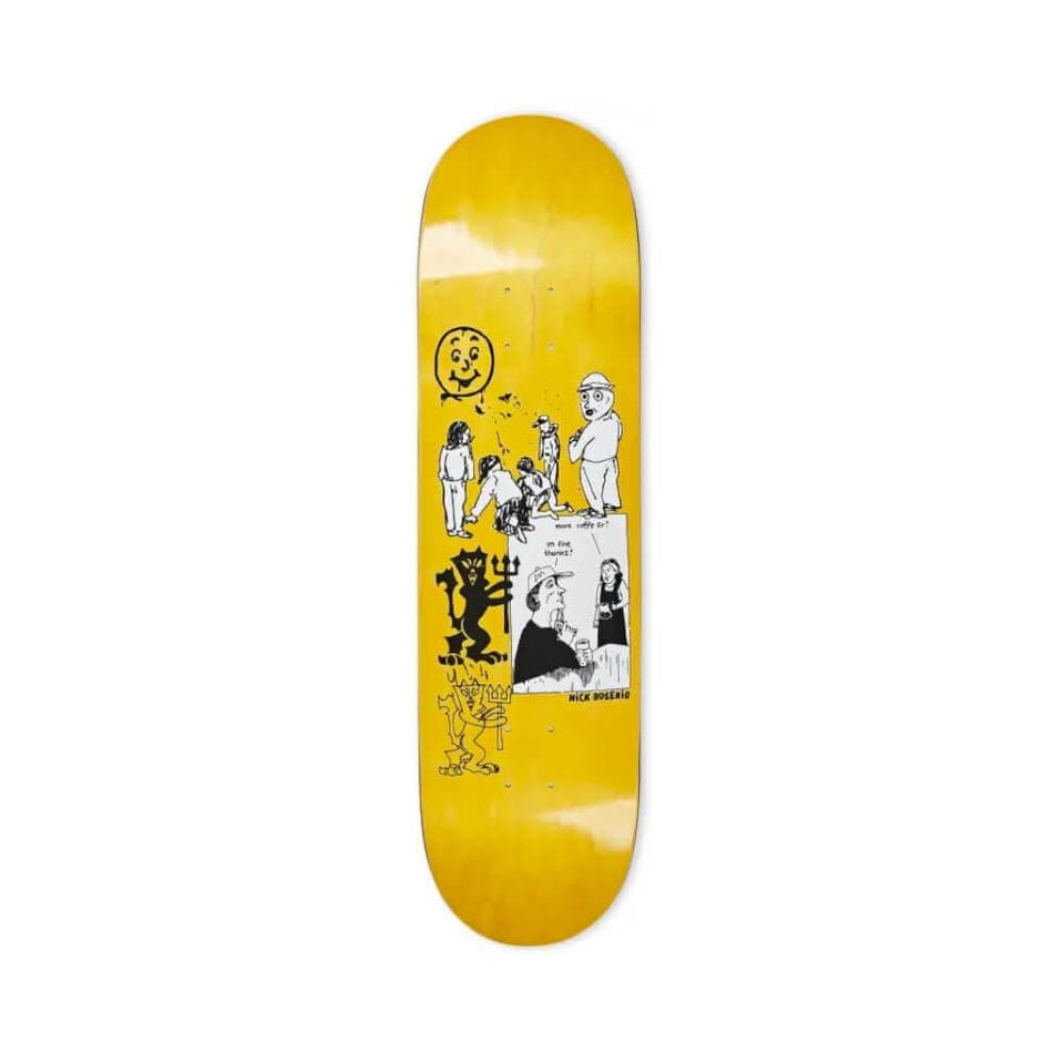 Polar Skateboard Deck Year 2020 8.5" x 32.125" Nick Boserio Yellow 14.5" WB - 50-50 Skate Shop