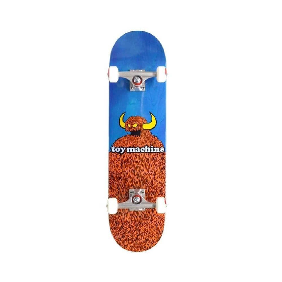 Toy Machine Skateboard Complete Furry Monster 8.25" x 31.88" Blue 14.25" WB - 50-50 Skate Shop