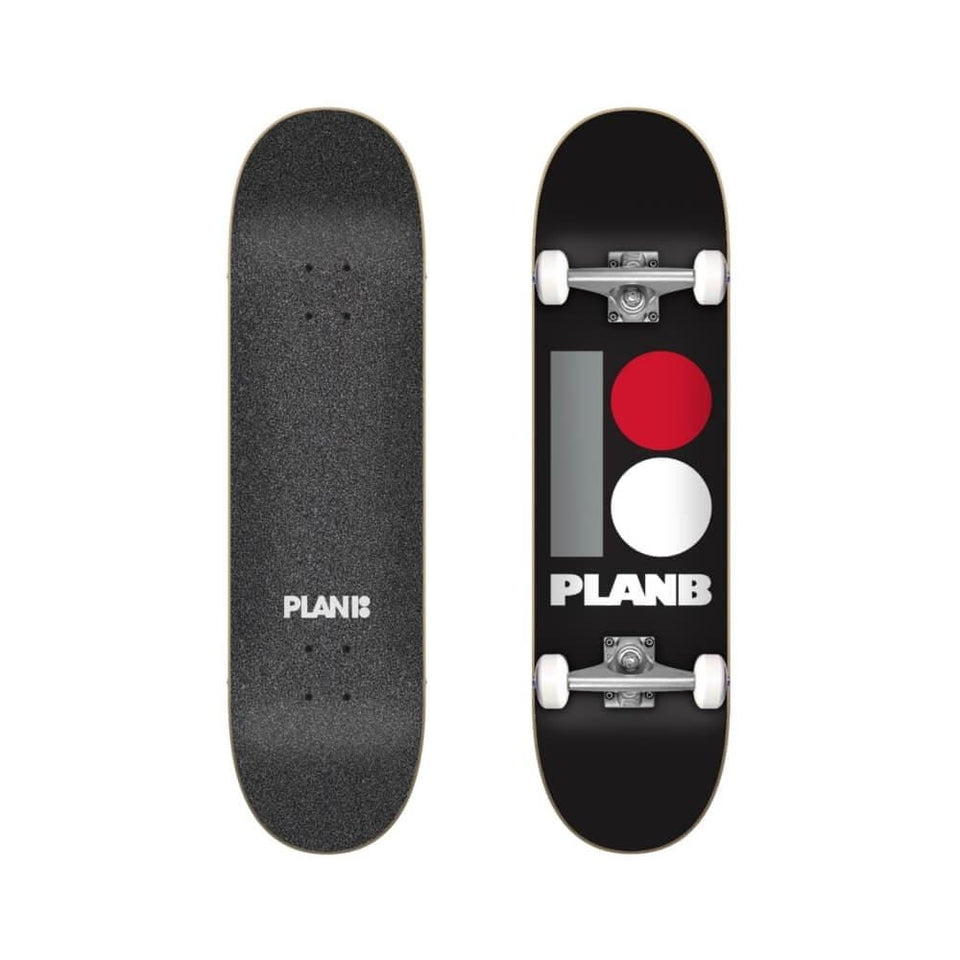 Plan B Skateboard Complete Original 8.0" x 31.85" Black Red 14.25" WB - 50-50 Skate Shop