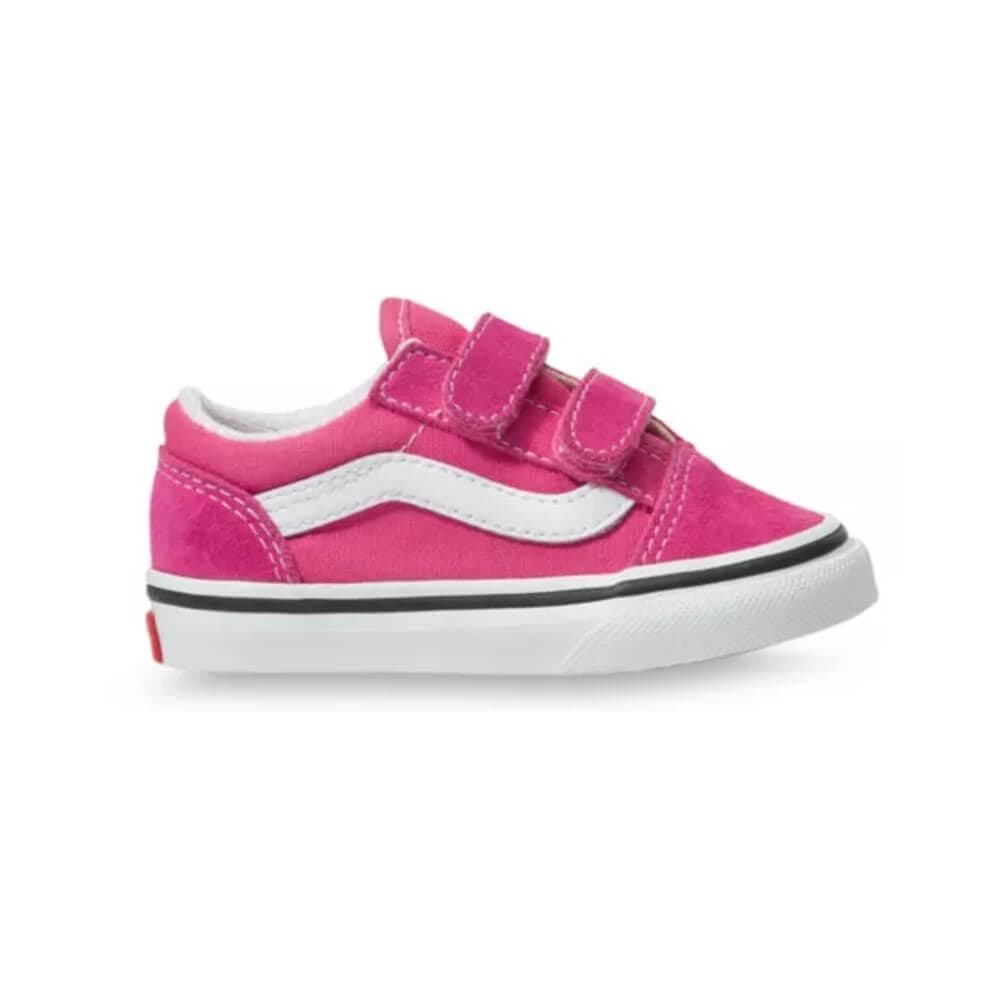 Vans Toddler Old Skool V Fuchsia Purple True White - 50-50 Skate Shop