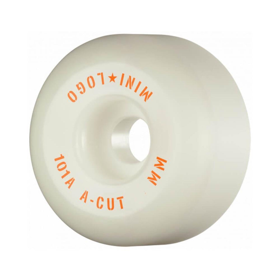 Mini Logo Skateboard Wheels A-CUT 2 56mm x 101a White - Set of 4 - 50-50 Skate Shop