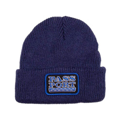 Passport Skate Auto Patch Beanie Navy - 50-50 Skate Shop