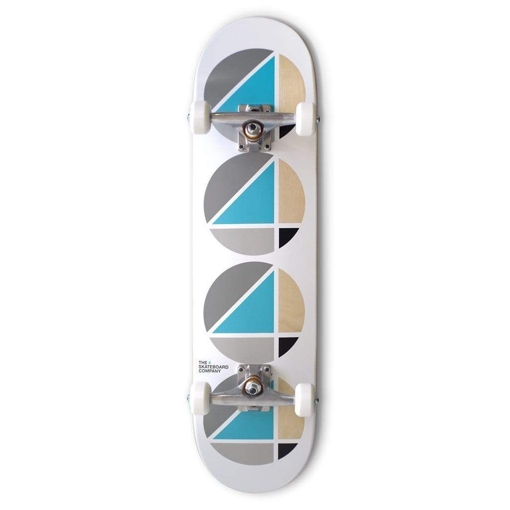 The 4 Skateboard Complete 8.25" x 31.8" White - 50-50 Skate Shop