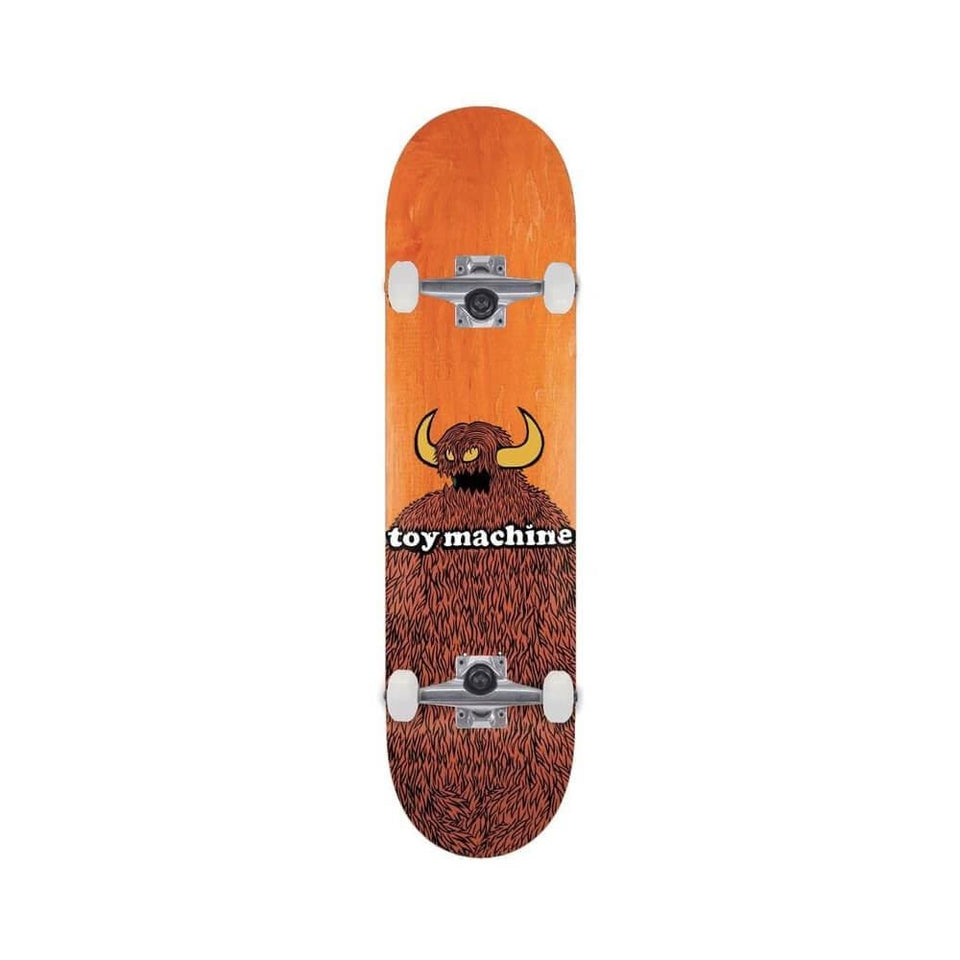 Toy Machine Skateboard Complete Furry Monster 8.25" x 31.88" Orange 14.25" WB - 50-50 Skate Shop