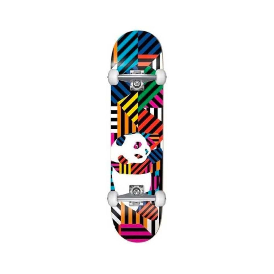 Enjoi Skateboard Complete Panda Stripes Resin 7.75" x 31" Multi 13.875" WB - 50-50 Skate Shop