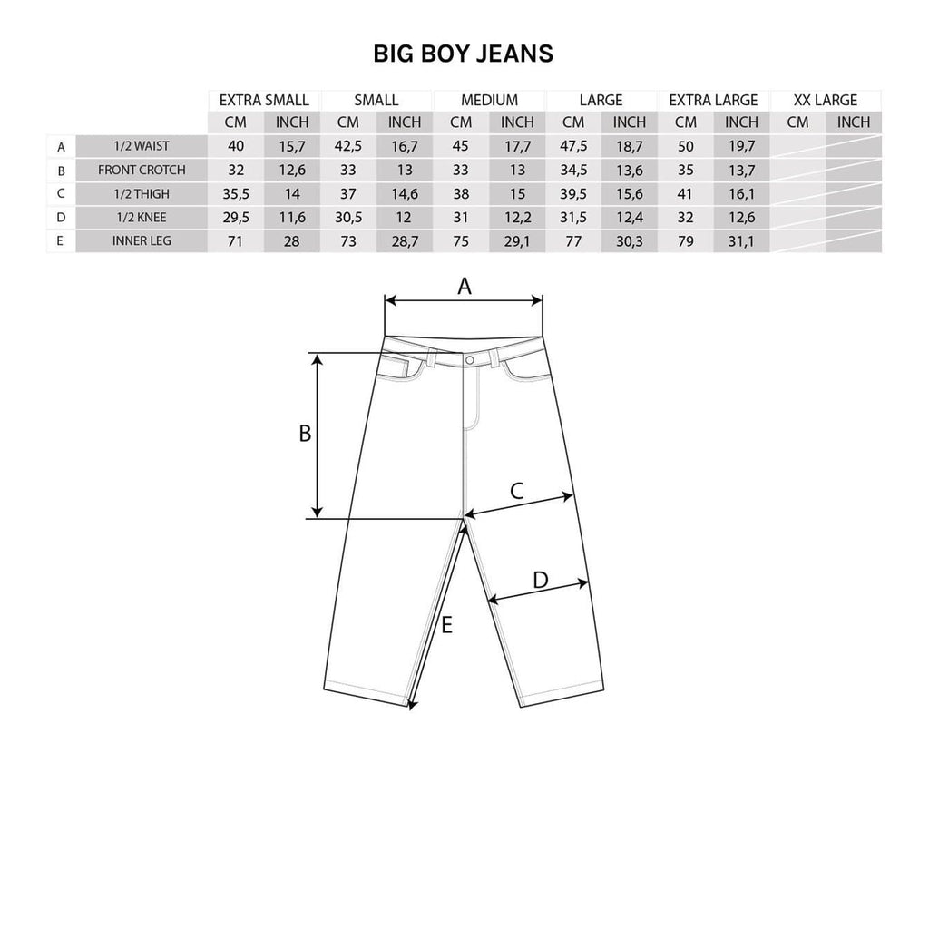 Polar Skate Big Boy Jeans Light Blue - 50-50 Skate Shop