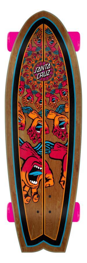Santa Cruz Skateboard Complete Mandala Hand Shark Cruzer 8.8" x 27.7" - 50-50 Skate Shop