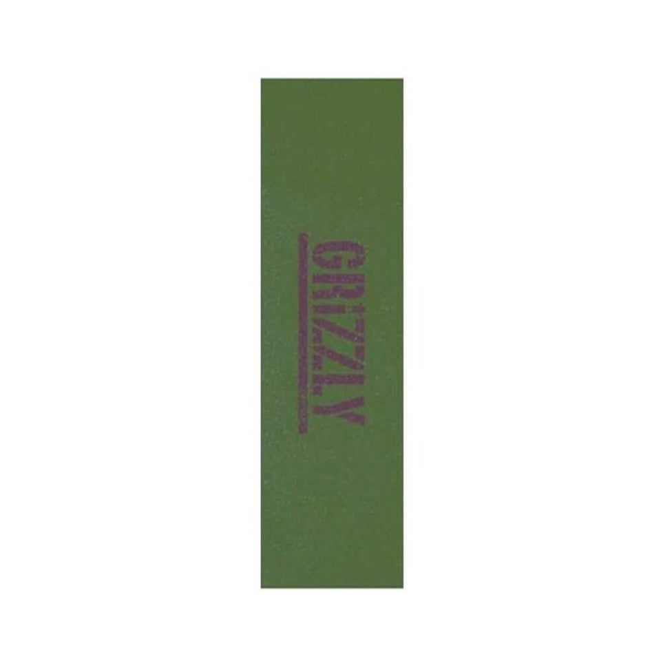 Grizzly Skateboard Grip Tape Stamp 9" x 33" Green Purple - 50-50 Skate Shop