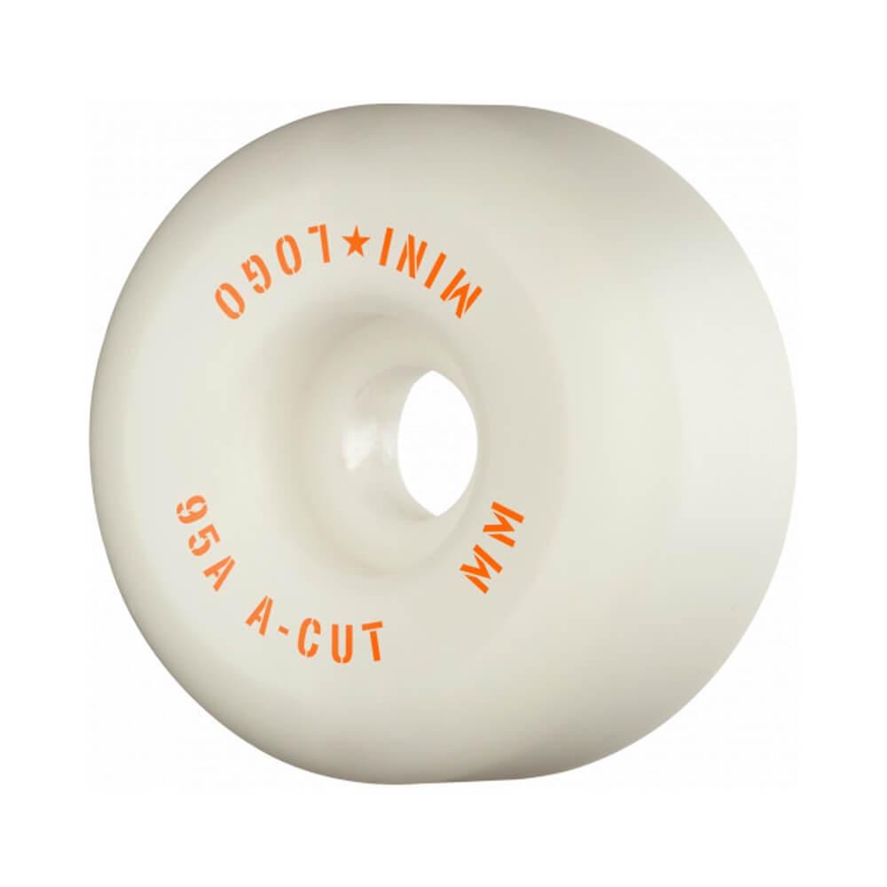 Mini Logo Skateboard Wheels Hybrid A-CUT 2 52mm x 95a White - Set of 4 - 50-50 Skate Shop