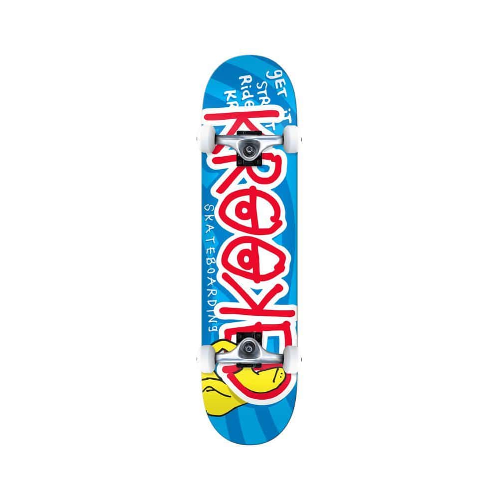 Krooked Skateboard Complete Shmooday 7.75" x 31.5" Blue - 50-50 Skate Shop