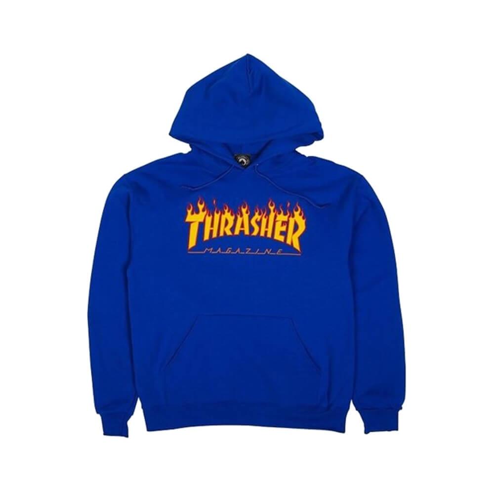 Thrasher Flame Logo Hoodie Royal Blue - 50-50 Skate Shop
